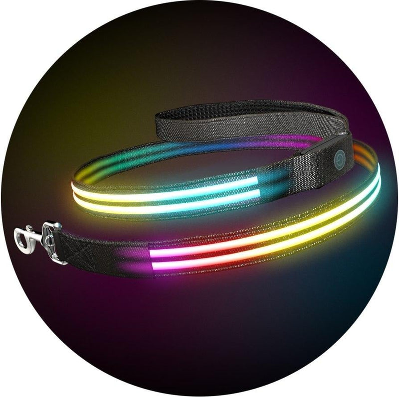 Double Rainbow LED Pet Collar & Leash Combo Set