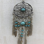 BoHo Handmade Dreamcatcher Necklace - Silver