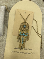 BoHo Handmade Dreamcatcher Necklace - Gold Plated