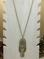 BoHo Handmade Dreamcatcher Necklace - Gold Plated