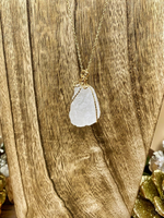 Natural Stunning Stone Wire Wrapped - Snowy White