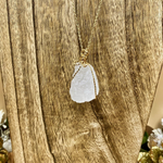 Natural Stunning Stone Wire Wrapped - Snowy White