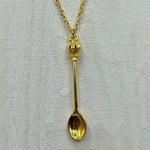 Vintage Classical Tea Spoon With Crown Handle - Gold