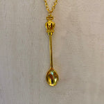 Vintage Classical Tea Spoon With Crown Handle - Gold